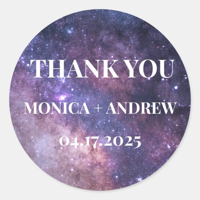 Sticker Rond Galaxy étoiles de l'espace extra-atmosphérique éto (Devant)