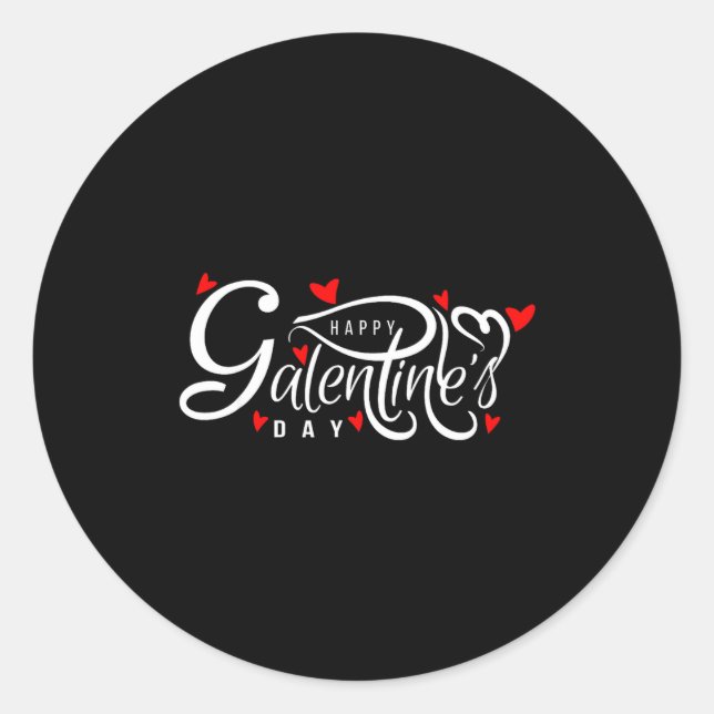 Sticker Rond Galentines Day Valentines Day Female Friendship Ga (Devant)