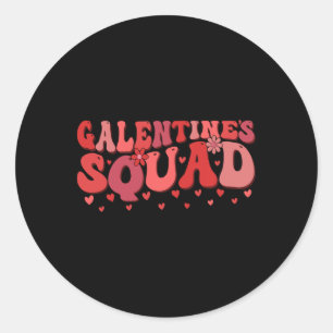 Sticker Rond Galentines Squad Gang Saint-Valentin Drôle Galenti