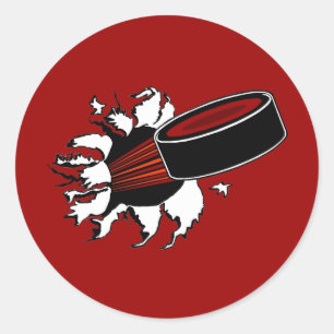 Sticker Rond Galet d'hockey
