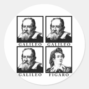 Sticker Rond Galileo Figaro BW