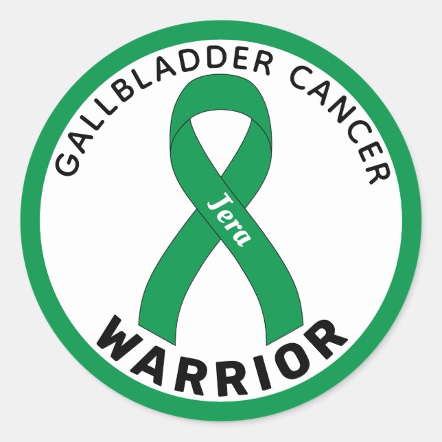 Sticker Rond Galvadre Cancer Guerrier Ruban blanc (Devant)