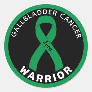 Sticker Rond Galvadre Cancer Guerrier Ruban Noir