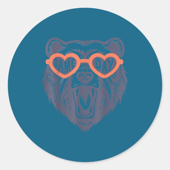 Sticker Rond Game Day Bear  (Devant)
