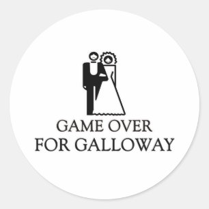 Sticker Rond Game Over For Galloway