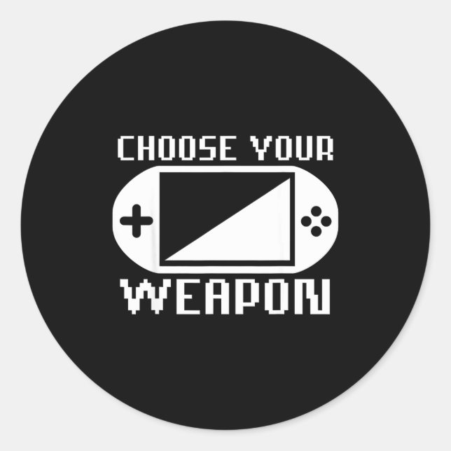 Sticker Rond Gamer , Boys Men Women Video Gaming Is My Therapy  (Devant)