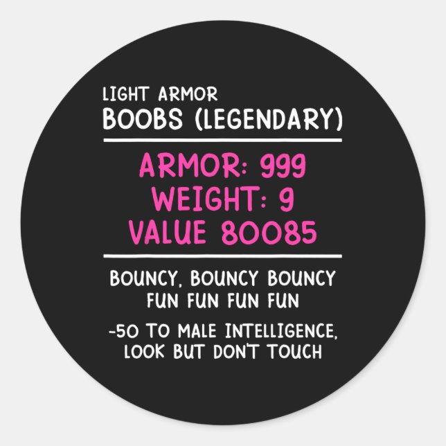 Sticker Rond Gamer Breast (legendary) Video Player Gaming Girl  (Devant)