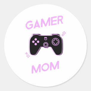 Sticker Rond Gamer Mom - Les mamans qui aiment les jeux vidéo