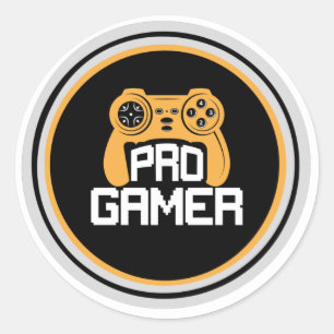 Sticker Rond Gamer professionnel