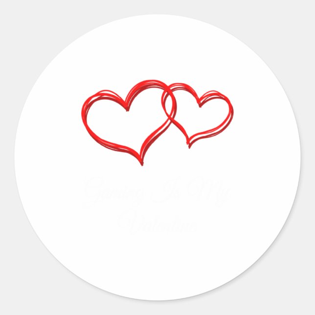 Sticker Rond Gaming Is My Valentine Valentines Day Humor 1  (Devant)