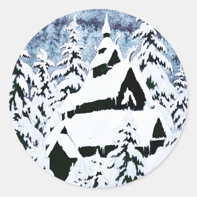 Sticker Rond gamle-kirke-den (1) (Devant)