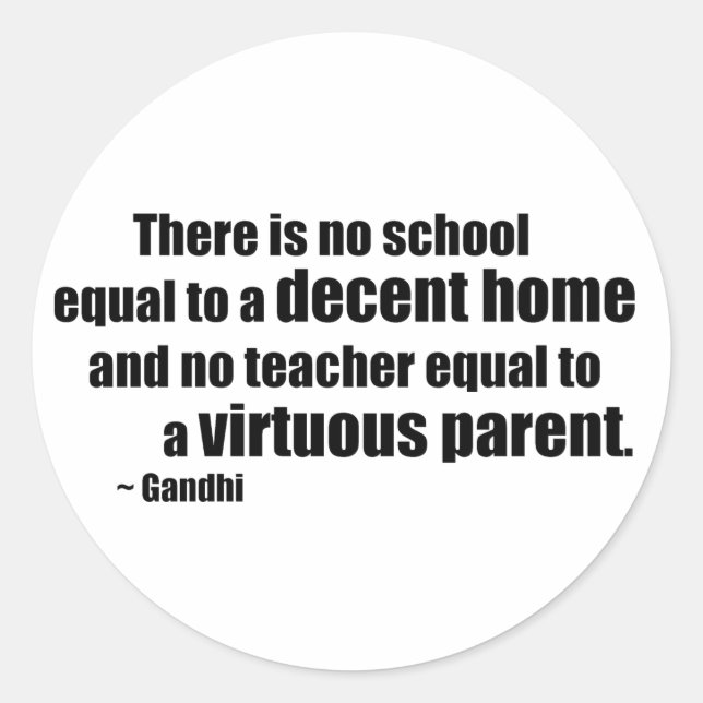 Sticker Rond Gandhi Homeschool (Devant)