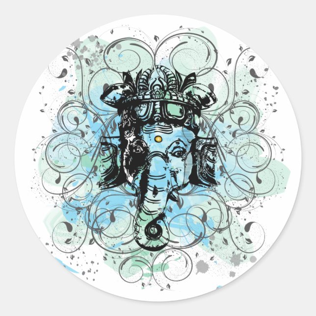 Sticker Rond Ganesh (Devant)