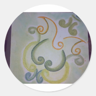 Sticker Rond Ganesh2 contemporain