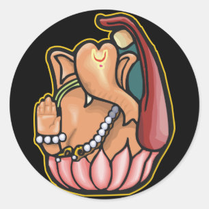 Sticker Rond Ganesh indou