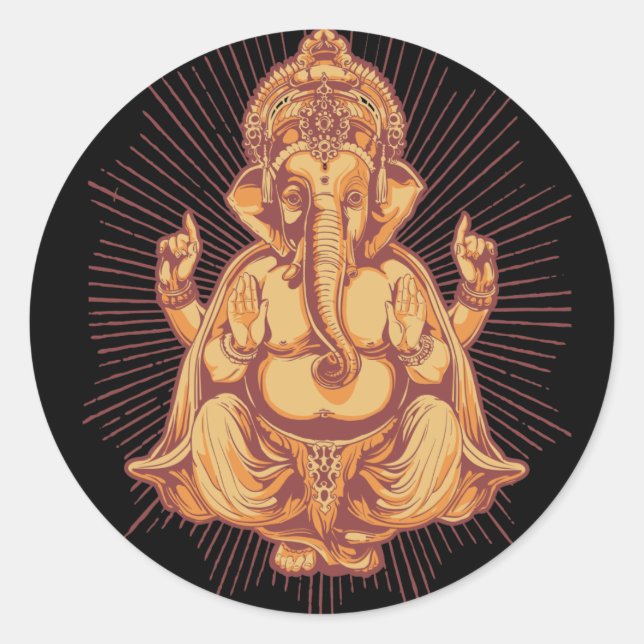 Sticker Rond Ganesha (Devant)