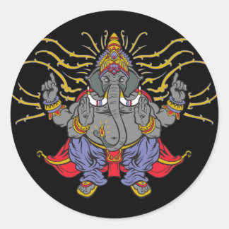 Sticker Rond Ganesha