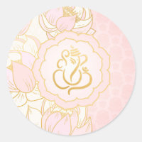 Ganesha/ Dieu Indien en Rose Or Elégant