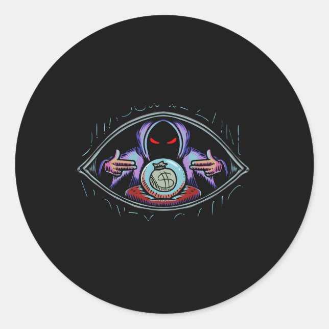 Sticker Rond Gang D'Argent De L'Assistant Ombre Pour Et (Devant)