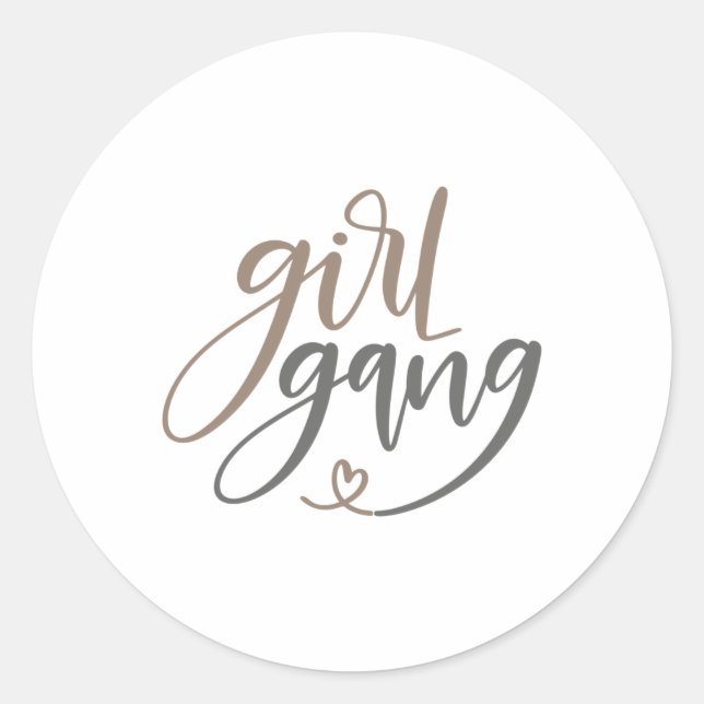 Sticker Rond gang de filles (Devant)