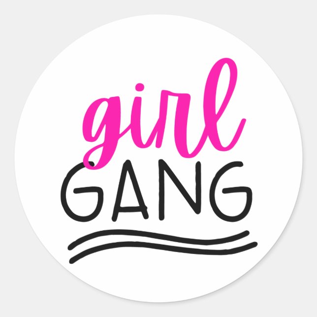 Sticker Rond Gang de filles (Devant)