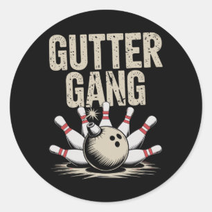 Sticker Rond Gang des gouttières Bowling 1
