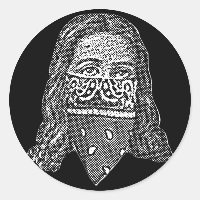 Sticker Rond Gangsta Jesus (Devant)