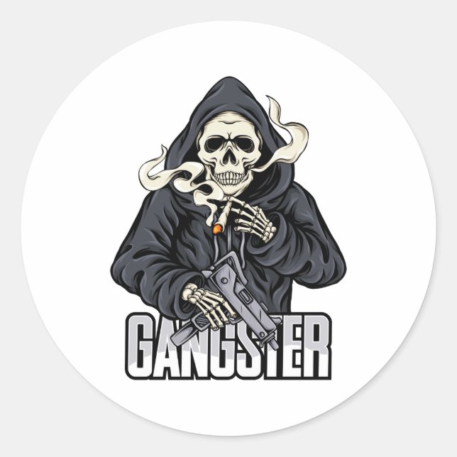 Sticker Rond Gangster (Devant)