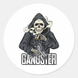 Sticker Rond Gangster