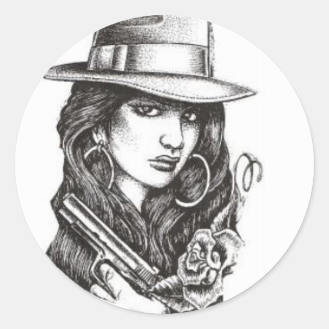 Sticker Rond gangster (Devant)