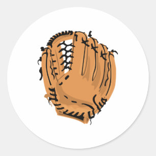 Sticker Rond Gant de base-ball
