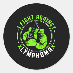 Sticker Rond Gants de boxe de soutien et de sensibilisation au