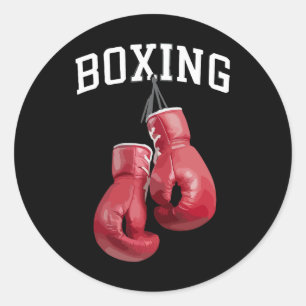 Sticker Rond Gants de boxe gras Boxe Kickboxing Amateur de boxe