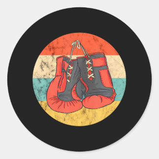 Sticker Rond Gants de boxe Kickboxer MIXED MARTIAL ART Kickboxe