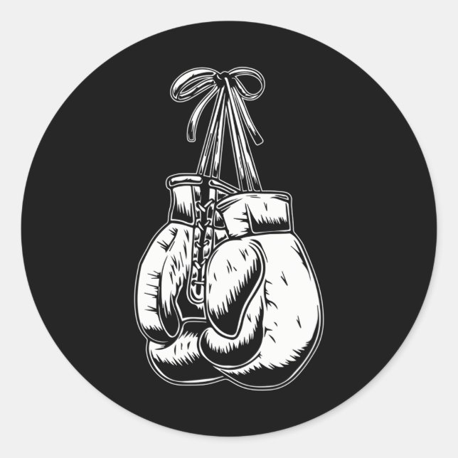 Sticker Rond Gants de boxe Sparring Boxer (Devant)