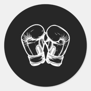 Sticker Rond Gants de kickboxing Dessin Taekwondo