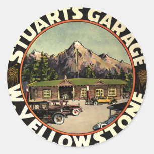 Sticker Rond Garage de Stuart Yellowstone