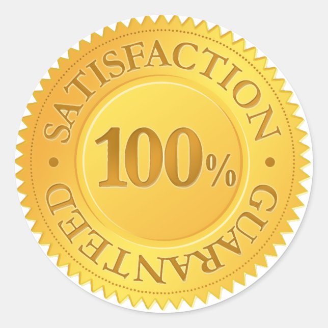 Sticker Rond Garantie à 100 % (Devant)