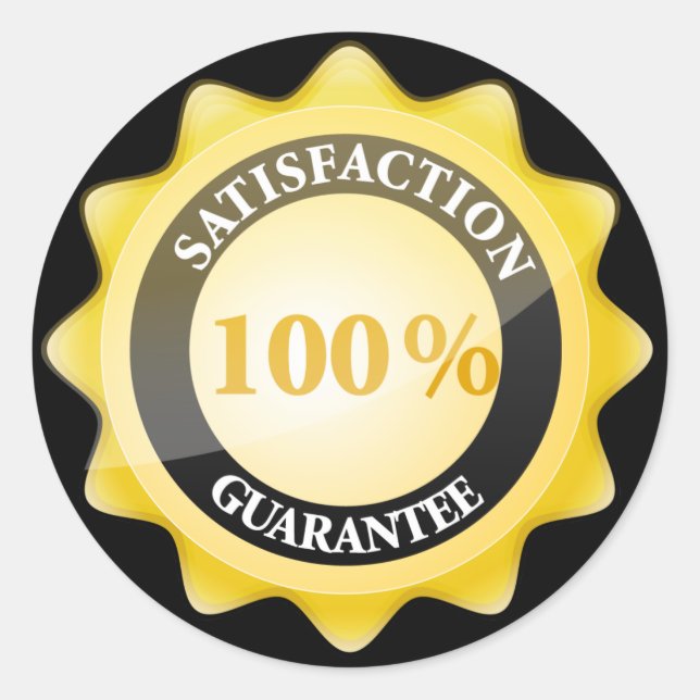 Sticker Rond Garantie de satisfaction 100% (Devant)
