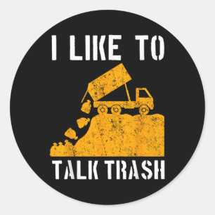 Sticker Rond Garbage Truck Recycle Trash Collecteur Terre