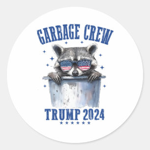 Sticker Rond Garbyge Crew Trump 2024 Président 47 Trump 2024 Me