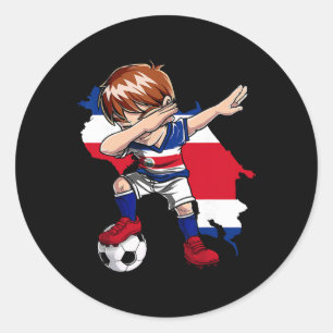 Sticker Rond Garçon costaricien de football faisant dabbing ave