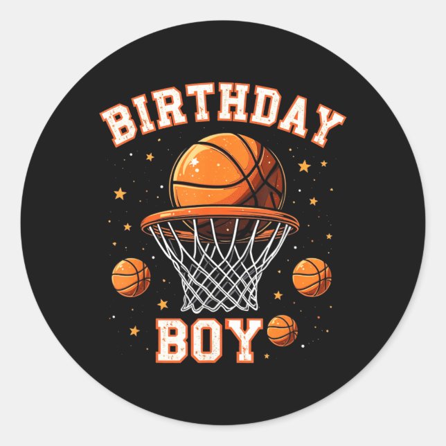 Sticker Rond Garçon d'anniversaire Baseball Anniversaire (Devant)