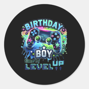 Sticker Rond Garçon d'anniversaire enfant niveau supérieur mane