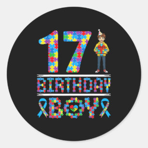 Sticker Rond Garçon de 17 ans pour la Journée de sensibilisatio
