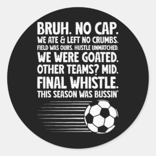 Sticker Rond Garçon de football Drôle Enfants de football