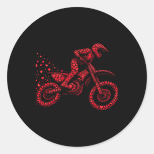 Sticker Rond Garçon de moto sale Cœur Biker Femmes Hommes Saint