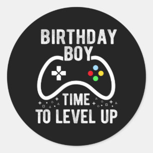Sticker Rond Garçon Le Temps De Monter Le Jeu Vidéo Anniversair