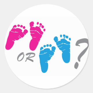 Sticker Rond garçon ou fille ? le genre révèle une fête ?