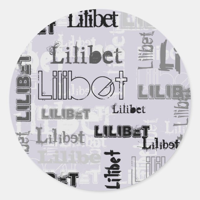 Sticker Rond Garçon ou fille Nom tendance Cadeaux Accessoires P (Devant)